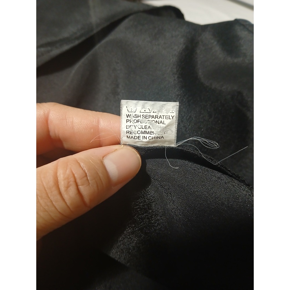 With The Win Black Organza Cherry Blossom Floral Embroidered Mini Dress Small - Picture 15 of 15